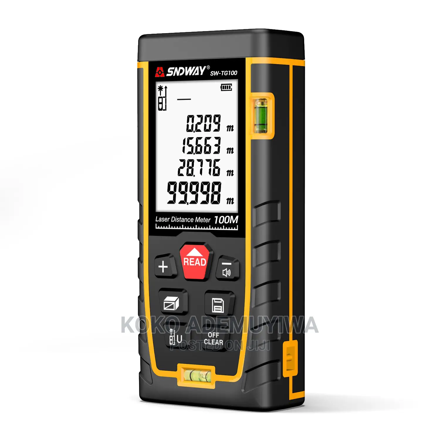 SNDWAY Laser Distance Rangefinder 100M Tape Ruler Measure
