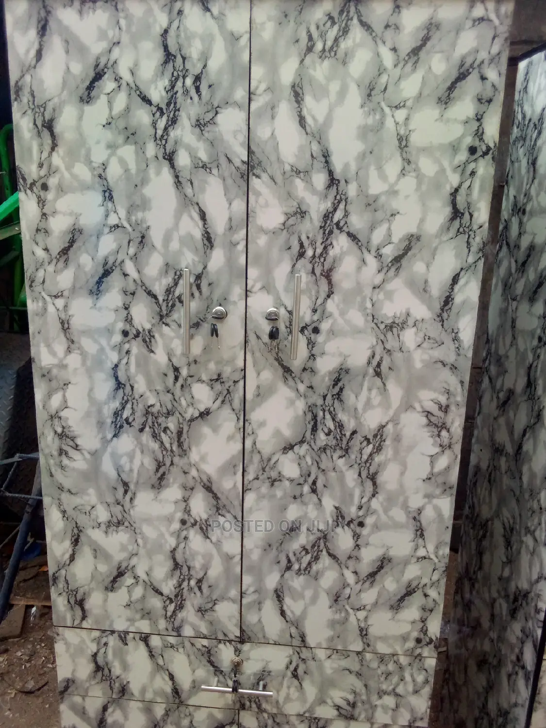 Wardrobe 32 Inches White + Black