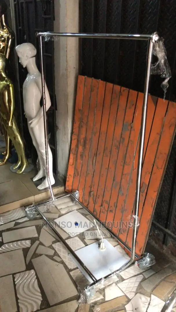 Single Clothes Silver Stainless Rack