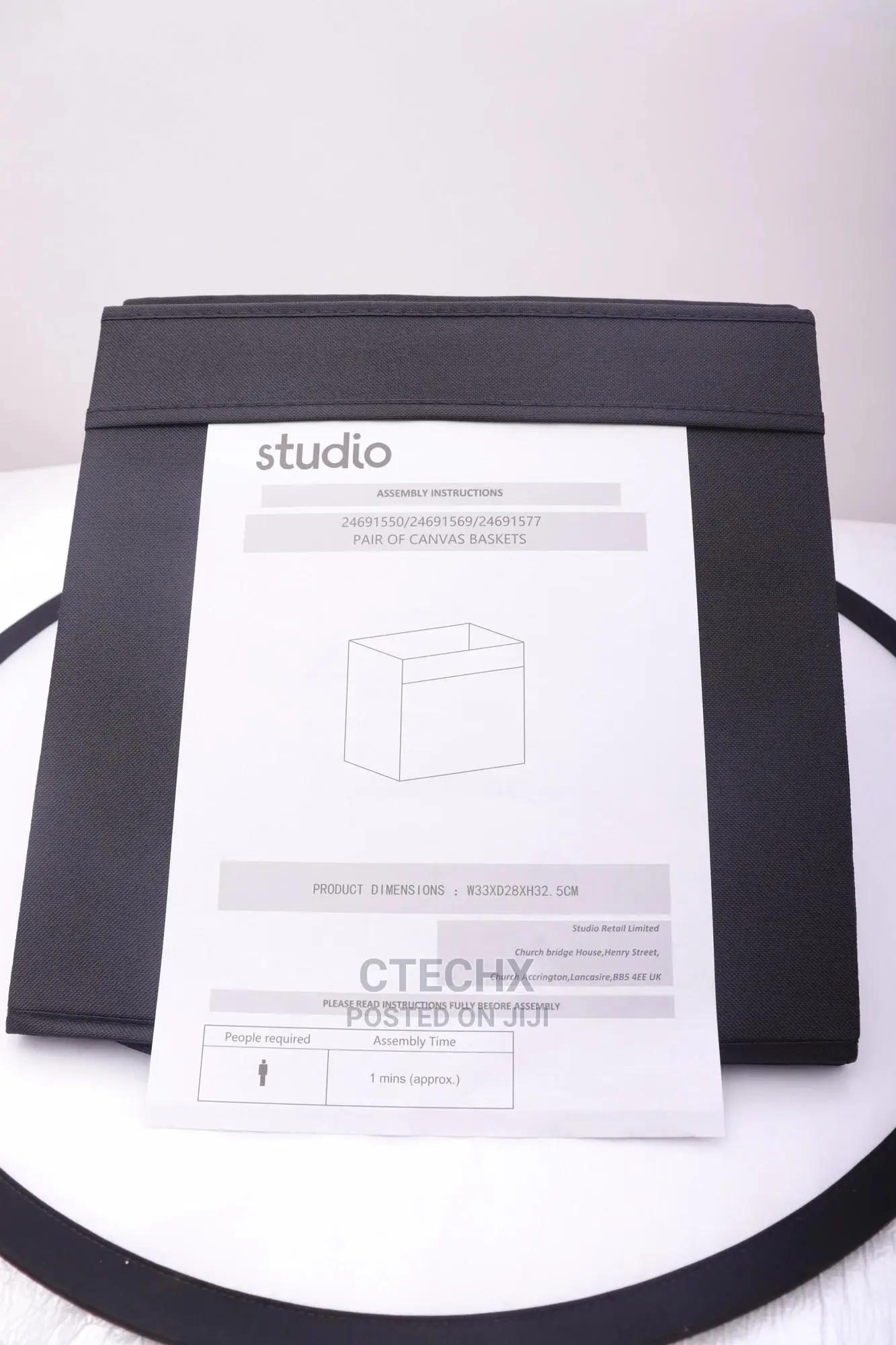 Studio Pair of Canvas Basket
