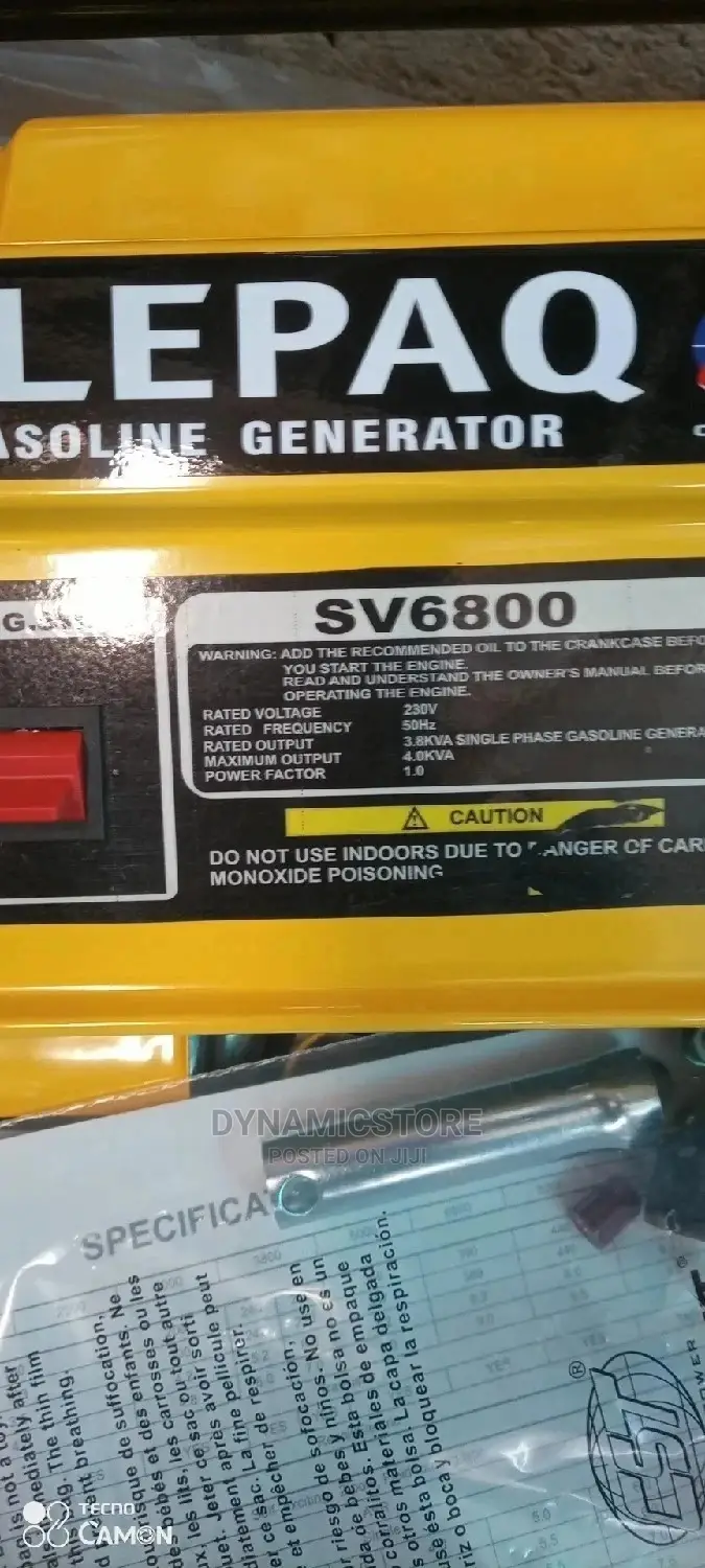 Elepaq Constant 4.5kva 100 Percent Copper Coil Manual