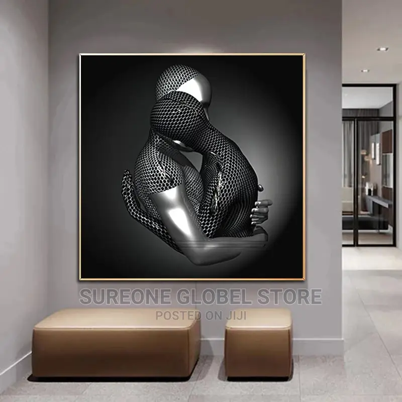 Lovers Metal Sculpture Canvas