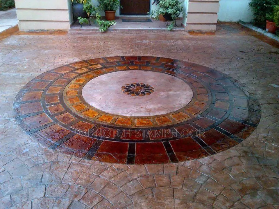 Pattern Concrete Floor on Ground