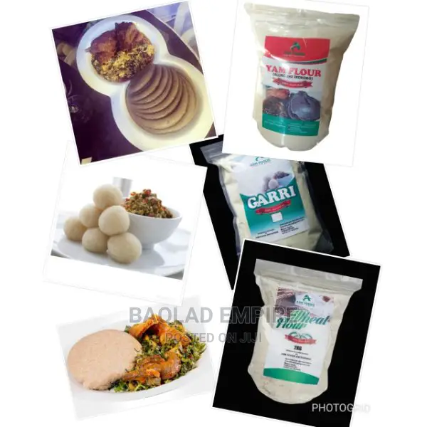 2kg Yam Flour + 2kg Wheat Flour and 2kg Garri)
