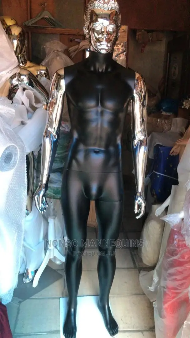 Black and Silver Full Body Male Display Mannequin