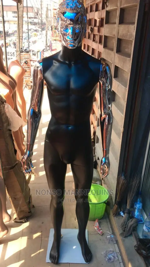 Black and Silver Full Body Male Display Mannequin