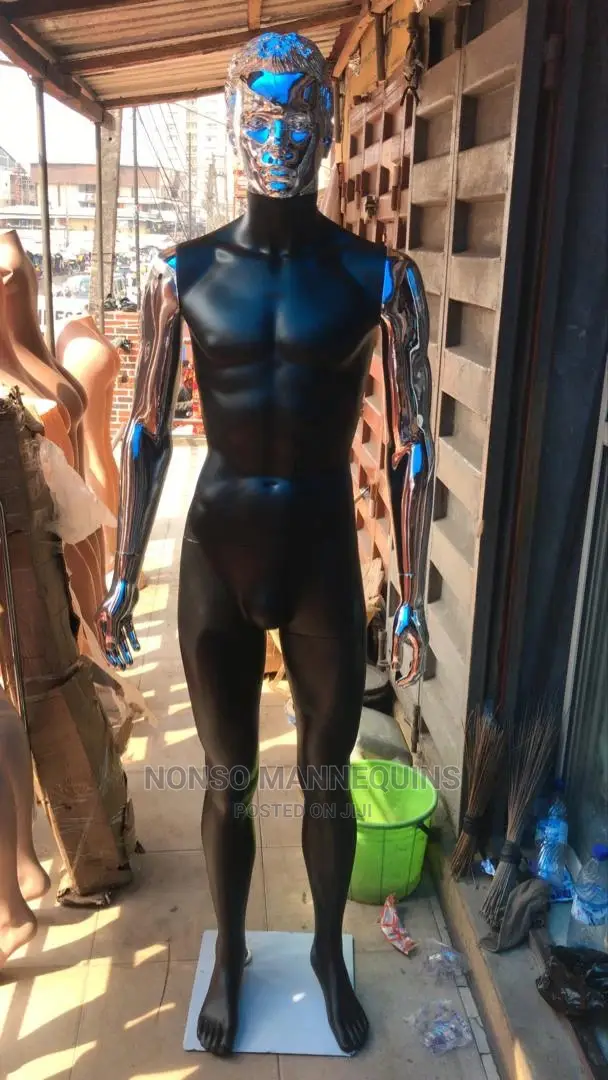Black and Silver Full Body Male Display Mannequin