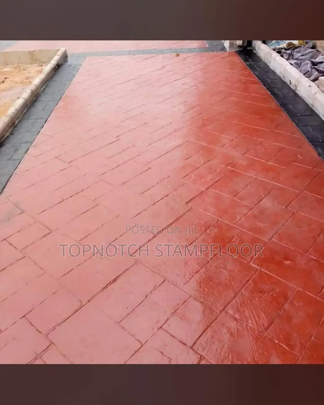 Concrete Stamp Floor With Polish