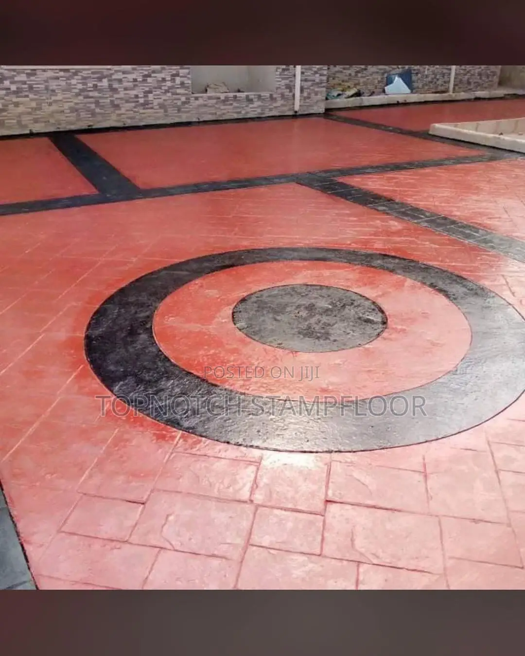 Concrete Stamp Floor With Polish