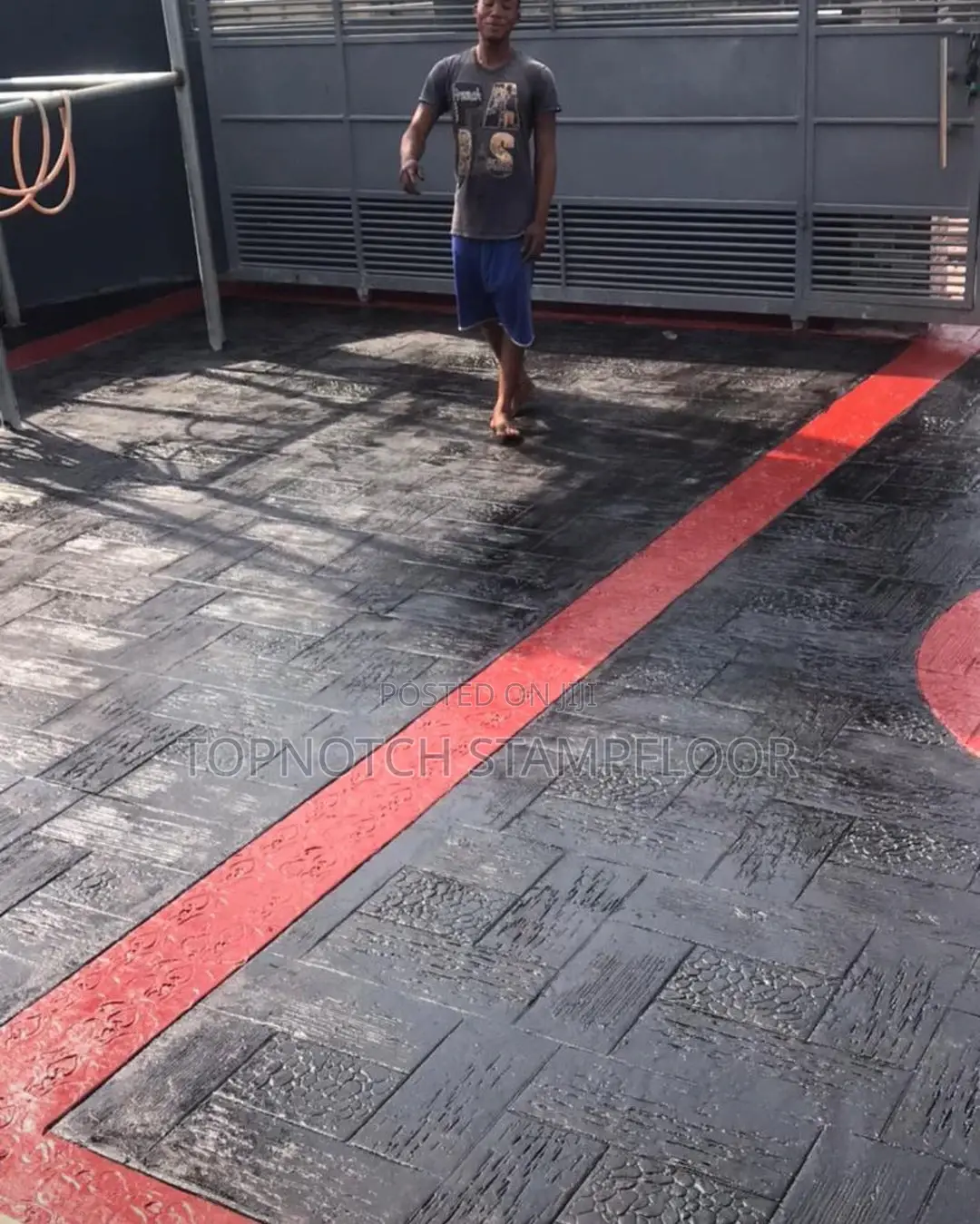 Concrete Stamp Floor With Polish