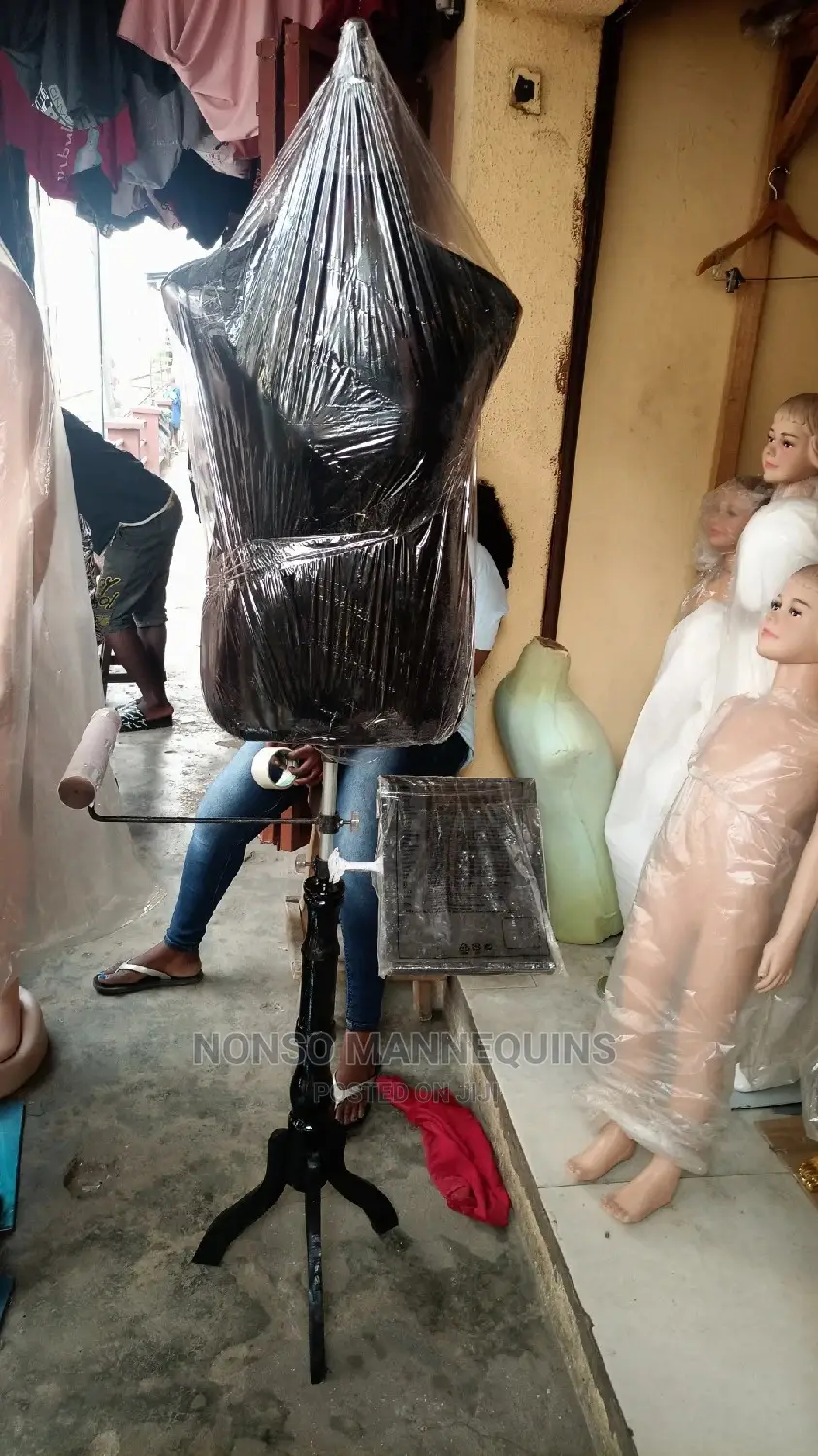 Male Black Body Form With Shoe and Trouser Display Stand