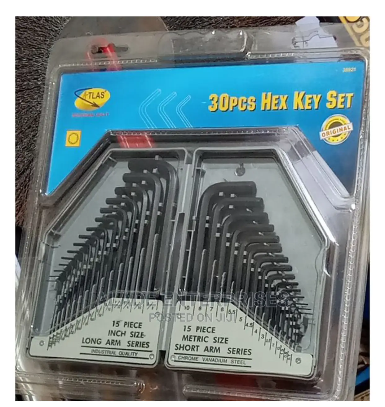 Atlas 30 Piece Hex Allen Key Wrench Set