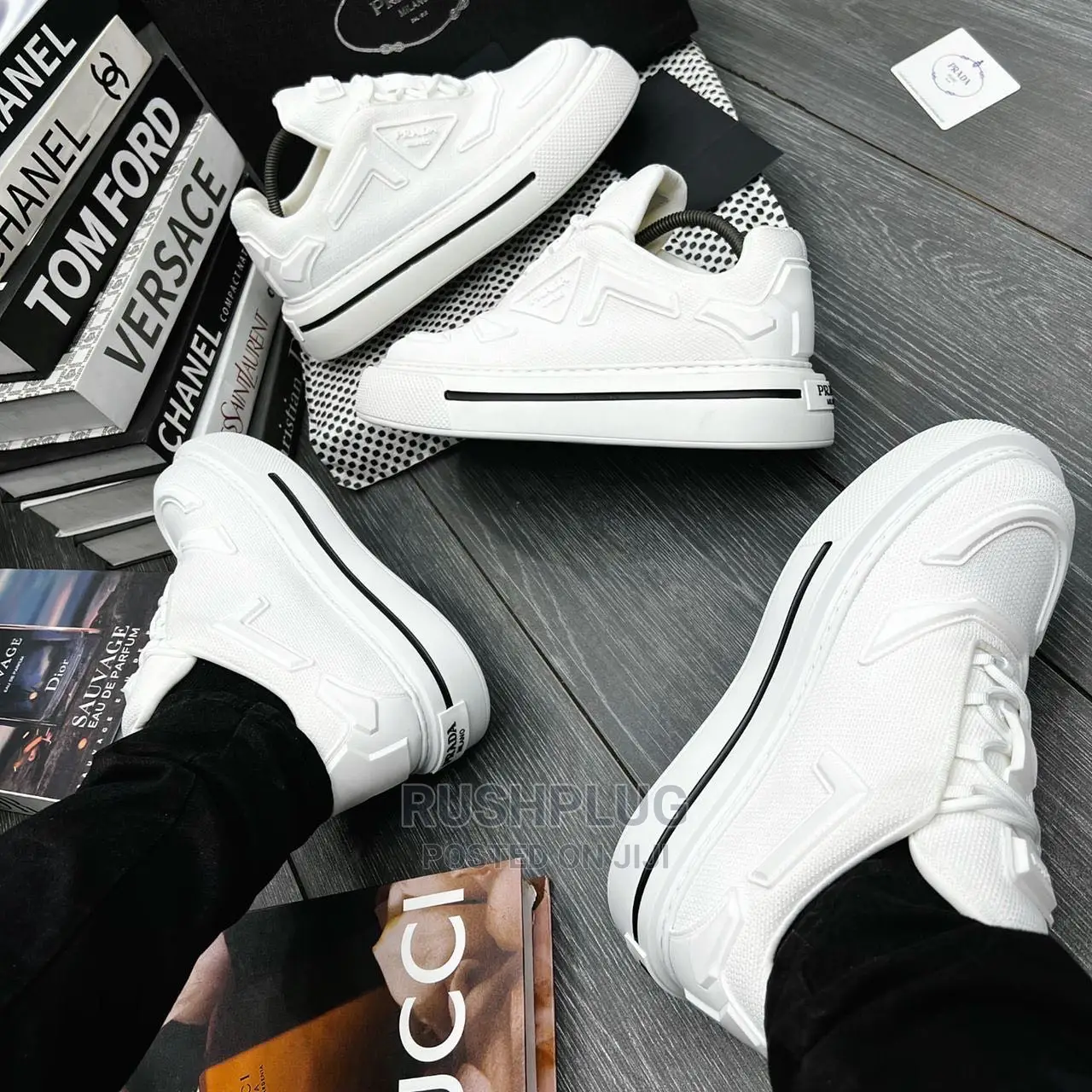 Prada Prax 1 Macro T•White Sneakers