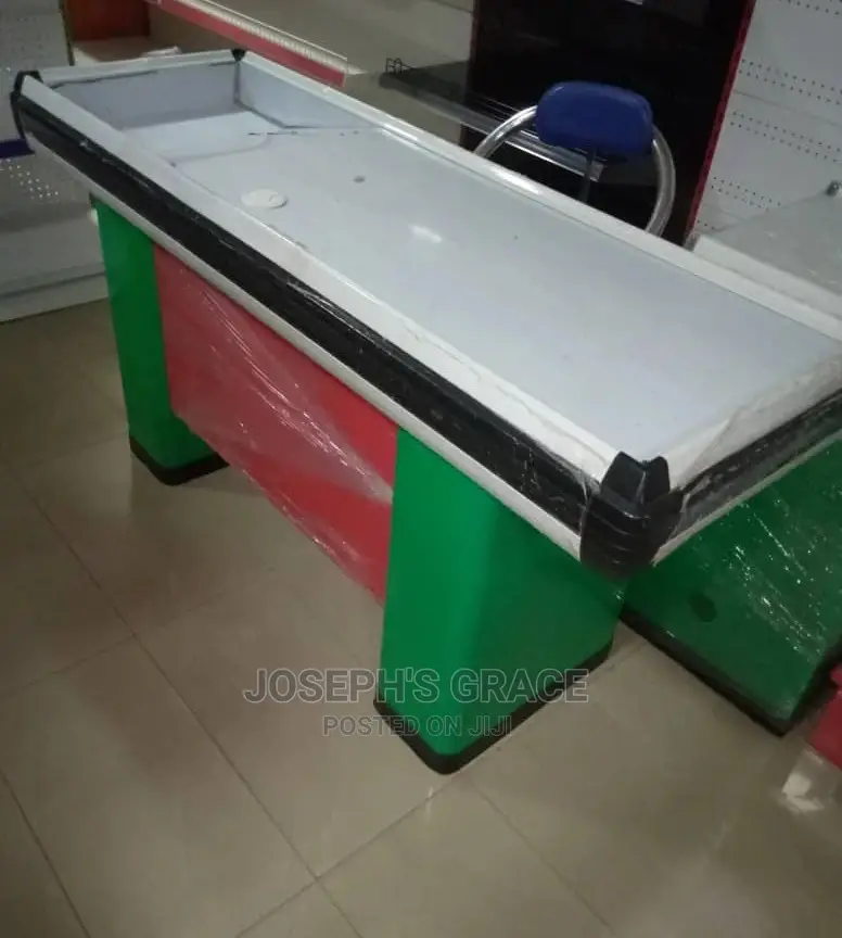 Supermarket Metal Cash Counter Table.