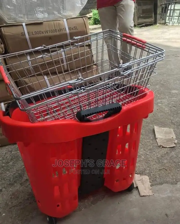 Supermarket Metal Hand Stainless Shopping Basket.