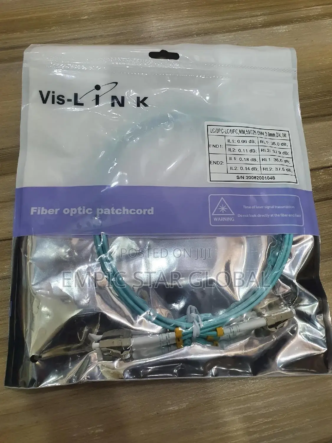 OM4 Fiber Patch Cord Lc-Lc 1m Mm 50/125 Duplex
