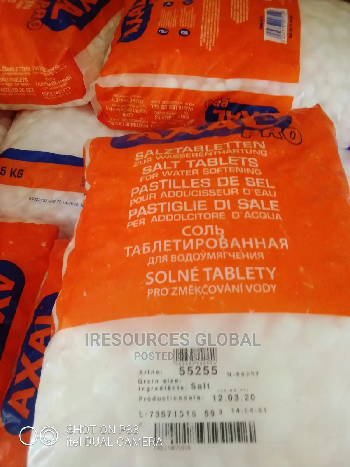 Industrial Salt Tablets (Axal Pro) 25kg