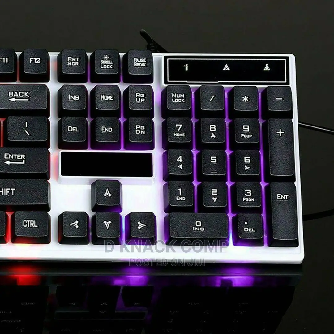 Wired Mechanical Keyboard Gaming Mouse Set, USB, With LED