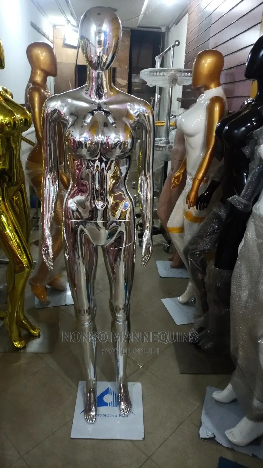 Size 10 Body G6 Silver Chrome Female Mannequins