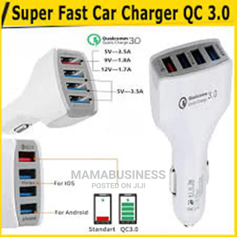 4 USB Slot 7A Quick Charging Car Charger