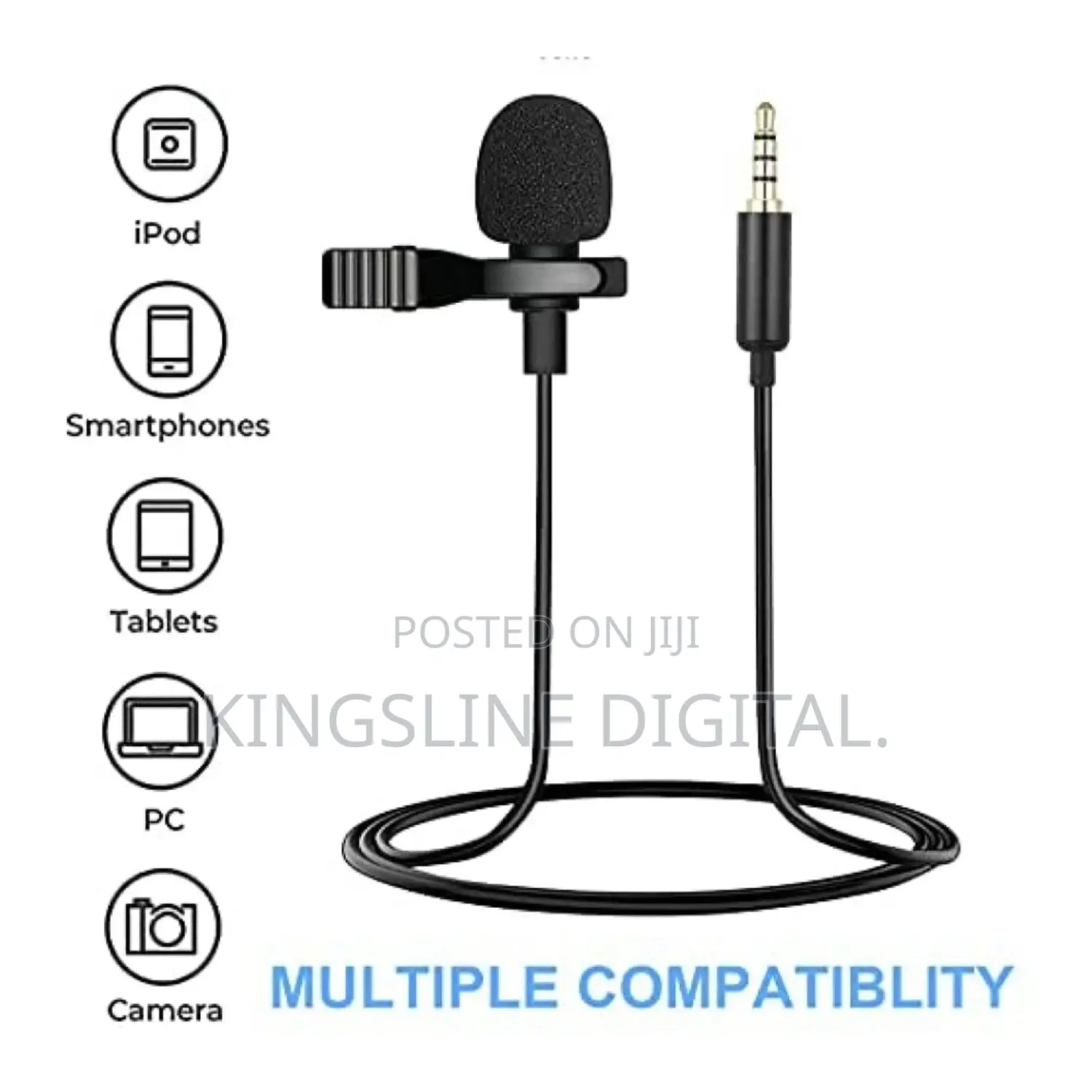 Professional Lavalier Microphone With Noise Cancelling Mic