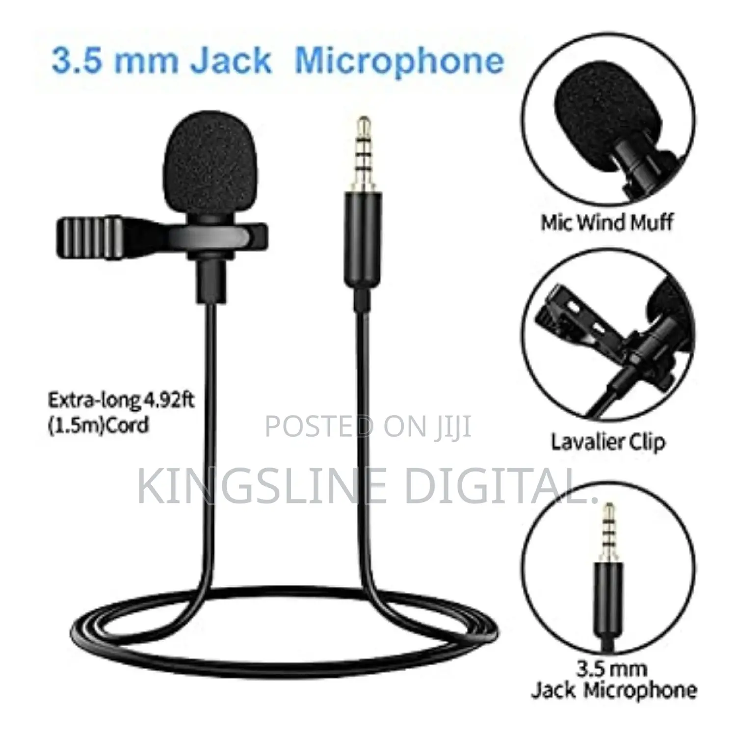 Professional Lavalier Microphone With Noise Cancelling Mic