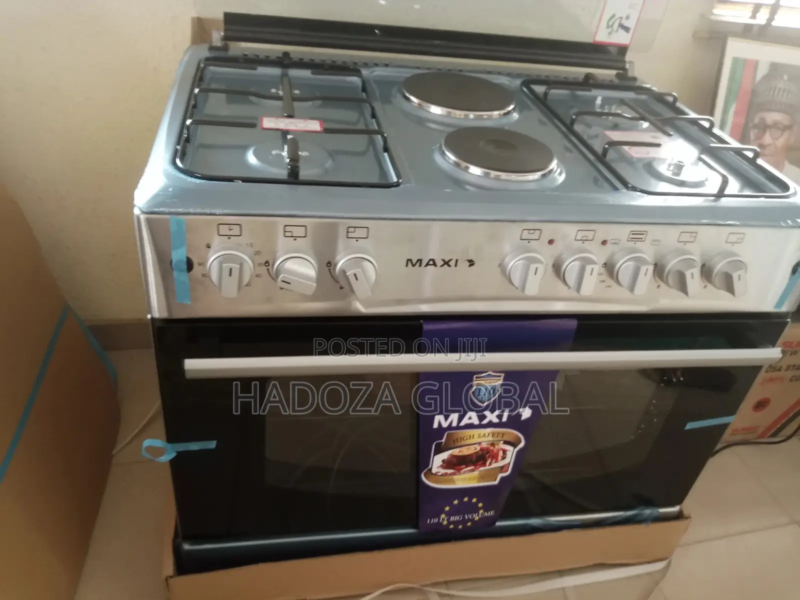 Maxi 60*90 Gas Cooker 4gas+2E Burner With Oven Auto Igniti