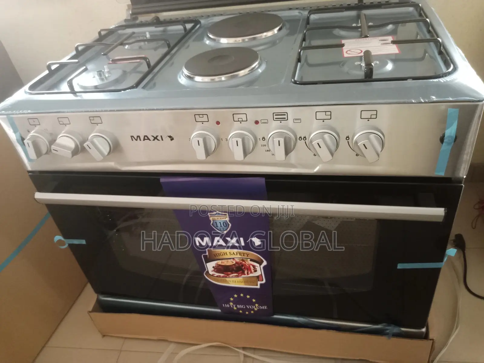 Maxi Free Standing Gas Cooker- MAXI STYLE 60X90 (4+2) INOX