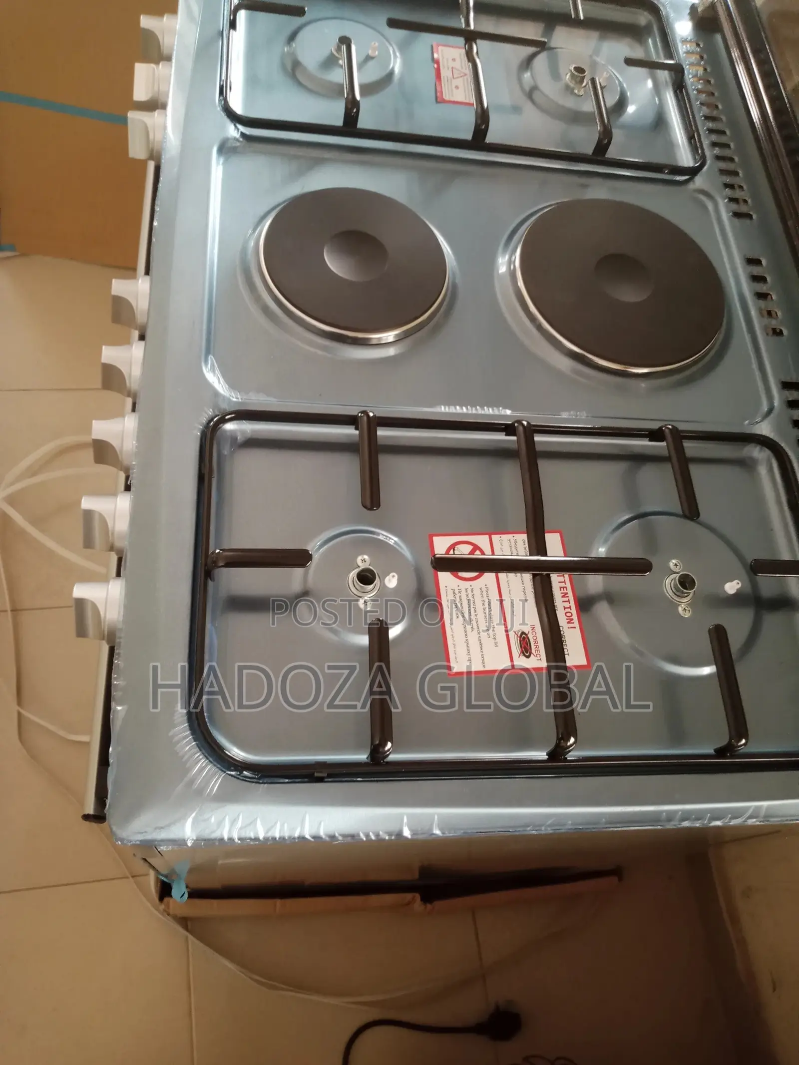 Maxi Standing Gas Cooker STYLE 60X90 (4GAS+2ELECTRIC) INOX