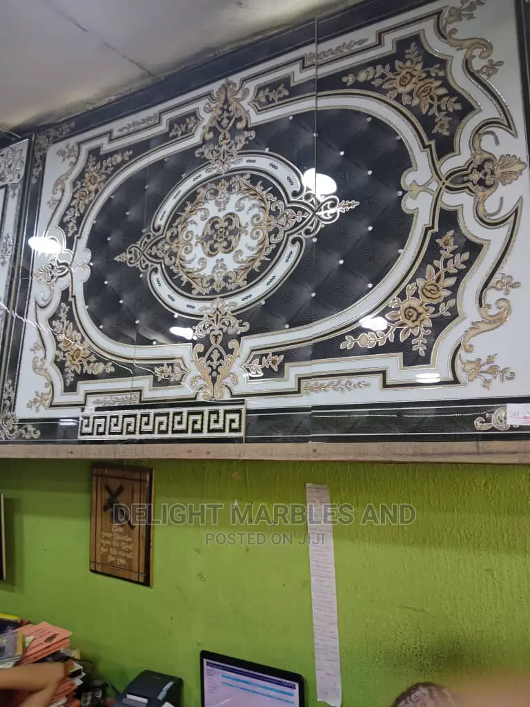 Luxury Versace Designed Super Glossy Center Floor Tiles.