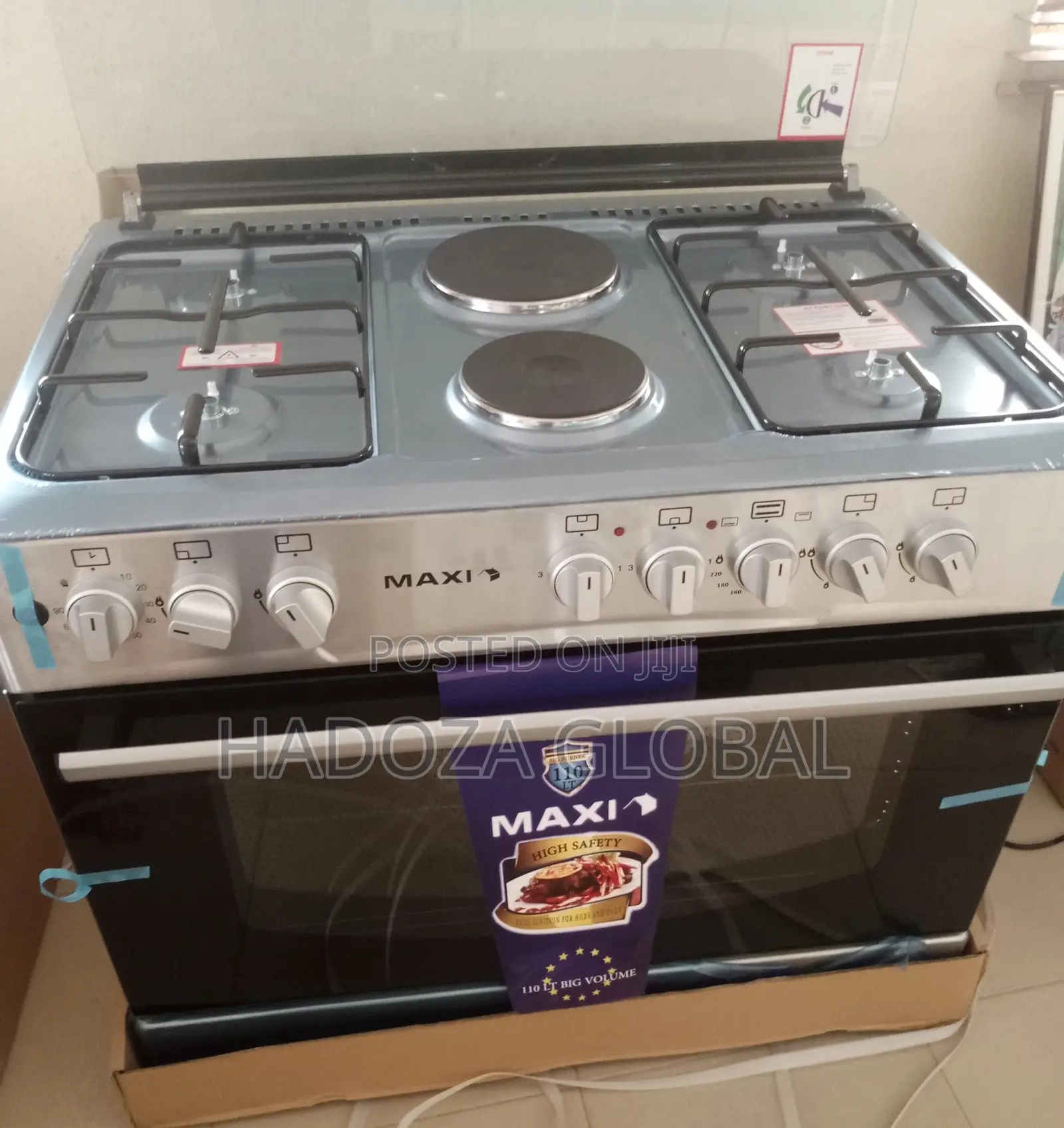 Maxi Free Standing Gas Cooker- MAXI 60x90 4+2 INOX