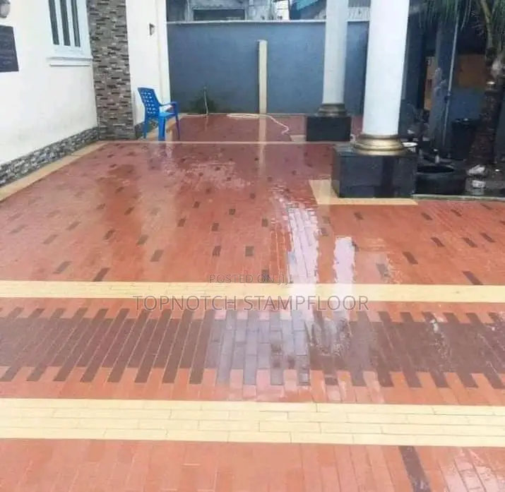 Concrete Stamp Floor With Polish