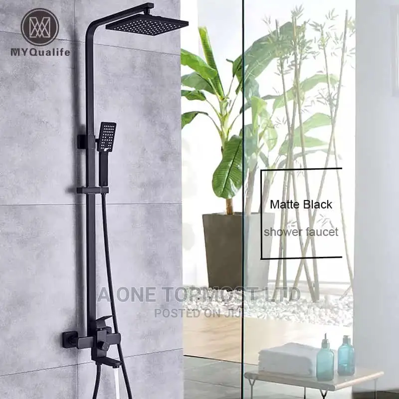 Matt Black Standing Shower
