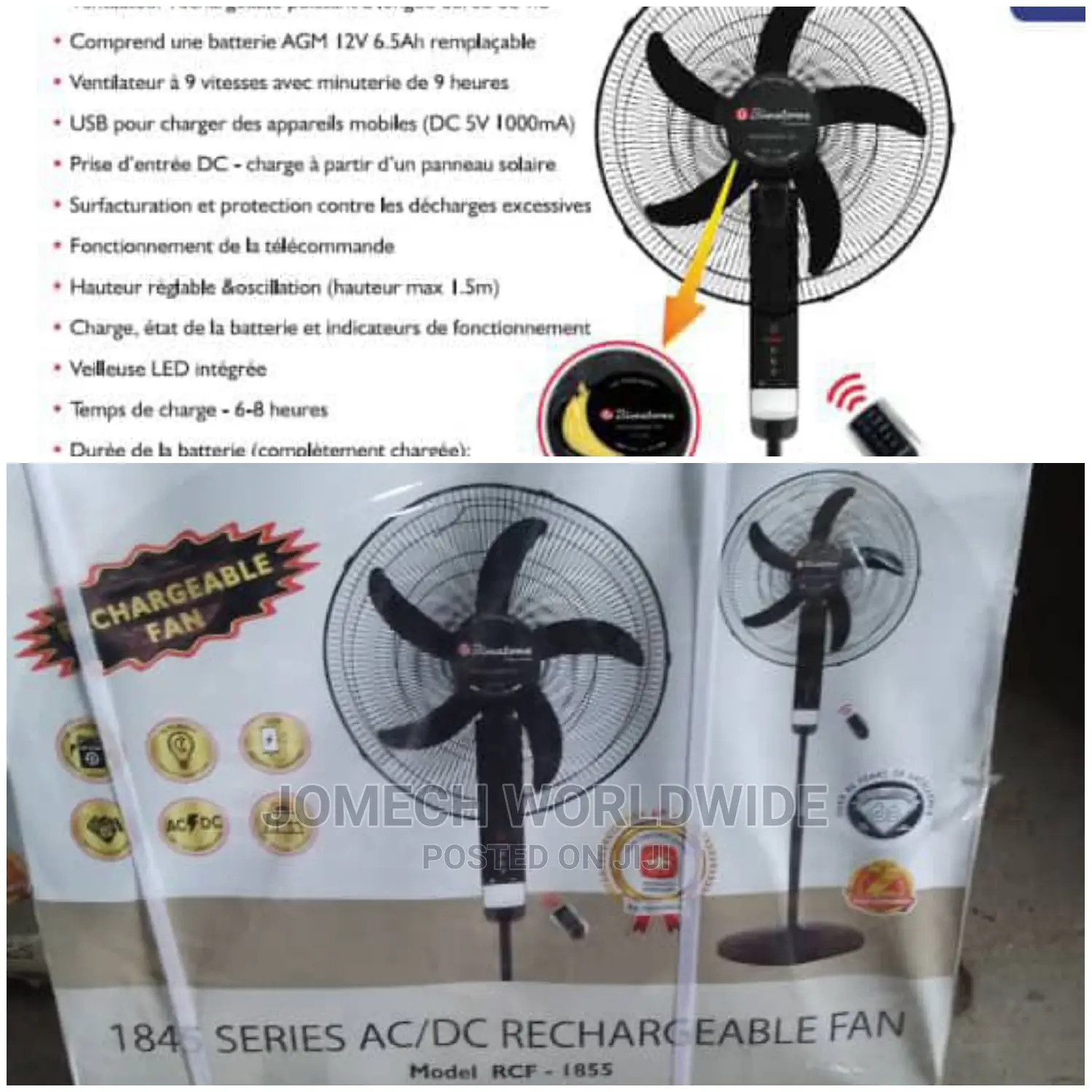 BINATONE Rechargeable Fan