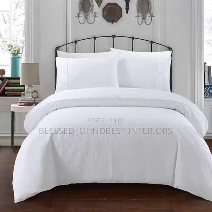 PURE COTTON WHITE (Double Fibre Duvets With Bedsheet)King.