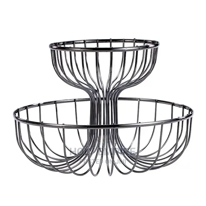 Creative Modern Metal Fruit Bowl 2 Tier Fruit Basket