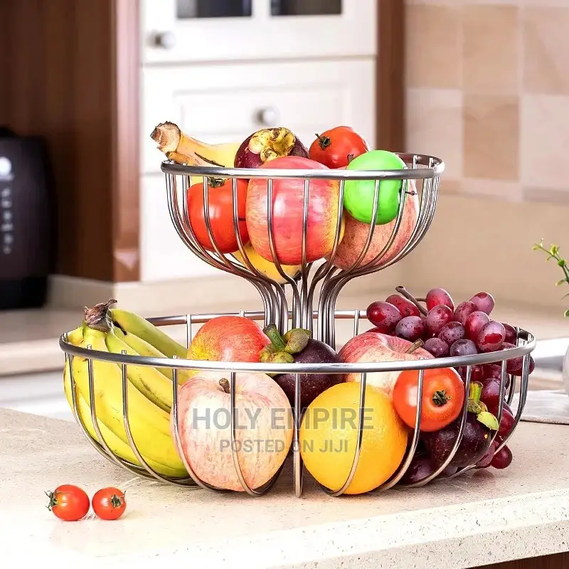 Creative Modern Metal Fruit Bowl 2 Tier Fruit Basket