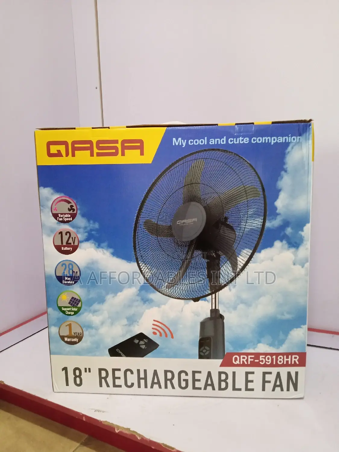 Qasa Rechargeable Fan - QRF-5918hr