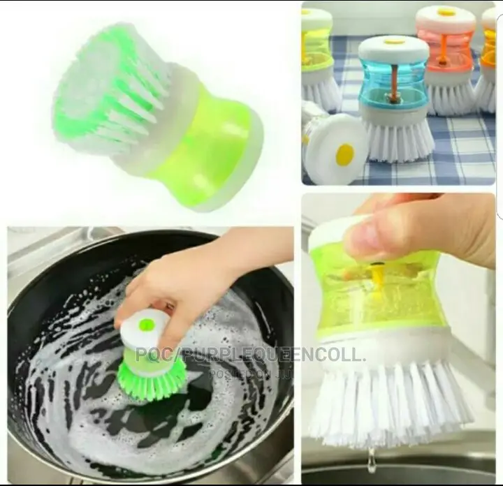 Dish Brush/ Plate Brush With Liquid Soap Dispenser