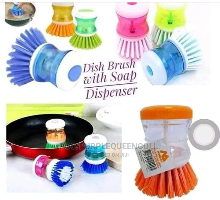 Dish Brush/ Plate Brush With Liquid Soap Dispenser