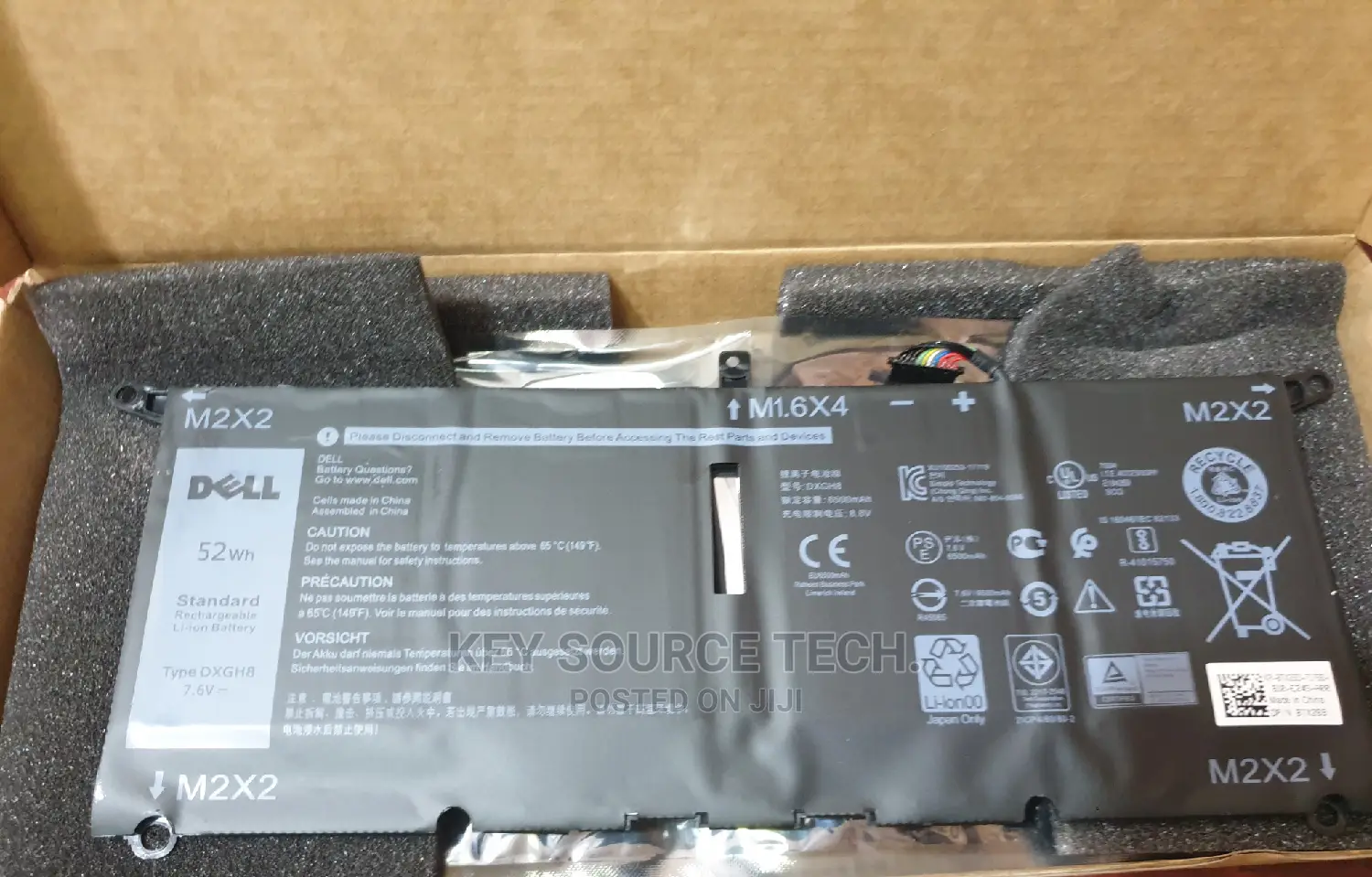 Dell Dxgh8 Laptop Battery For Dell Xps 13 9370