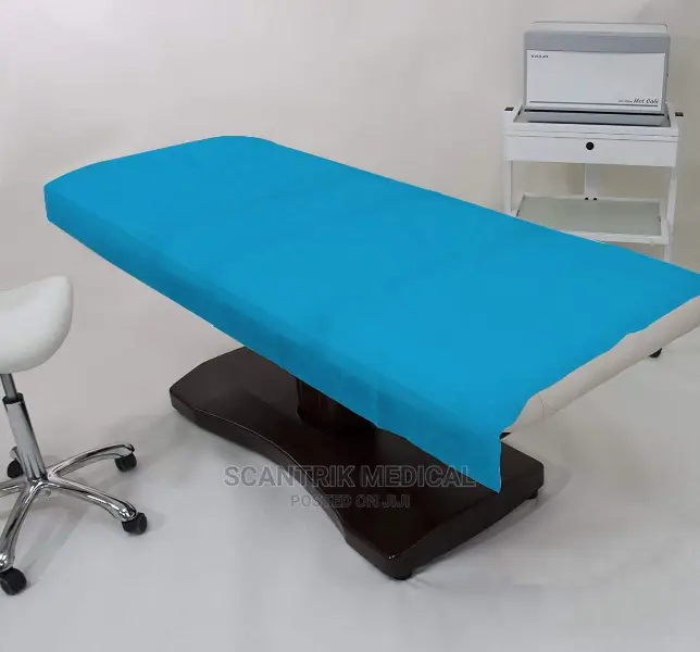 Blue and White Plain Disposable Baby Sheet, for Hospital