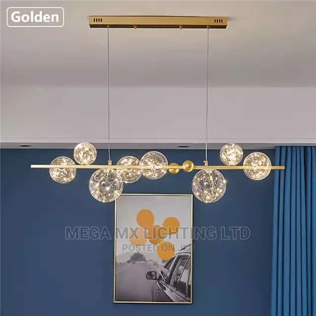 750mm Nordic Pendant Light for Dinning Table. Brass Gold.