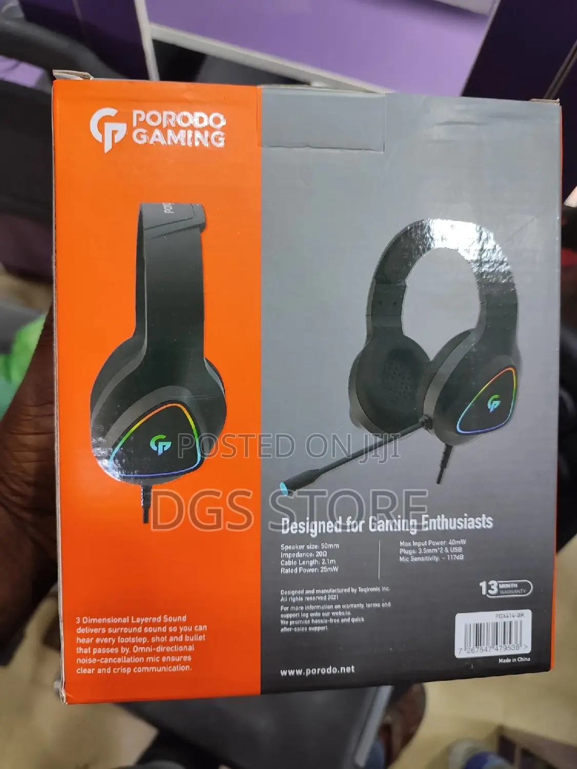 Porodo Gaming Wired Pdx414 Headphone