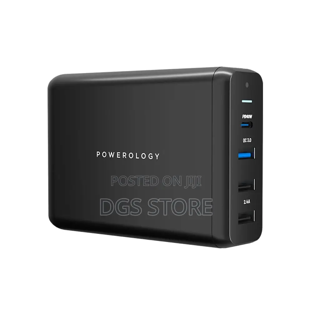Powerology 4 Port Output Quick Charger 75w PD