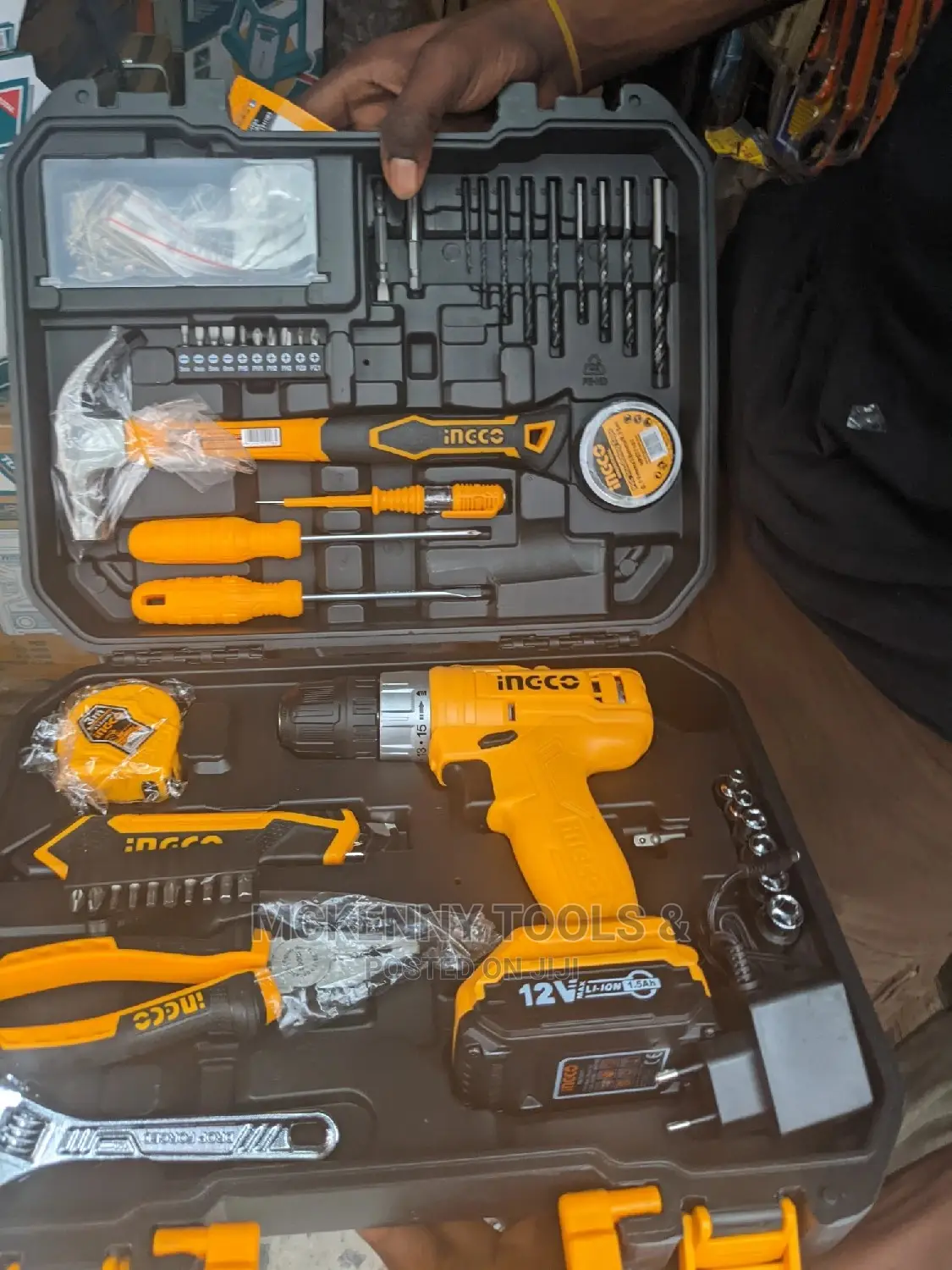 Ingco 12V Li-Ion Cordless Drill 127pcs