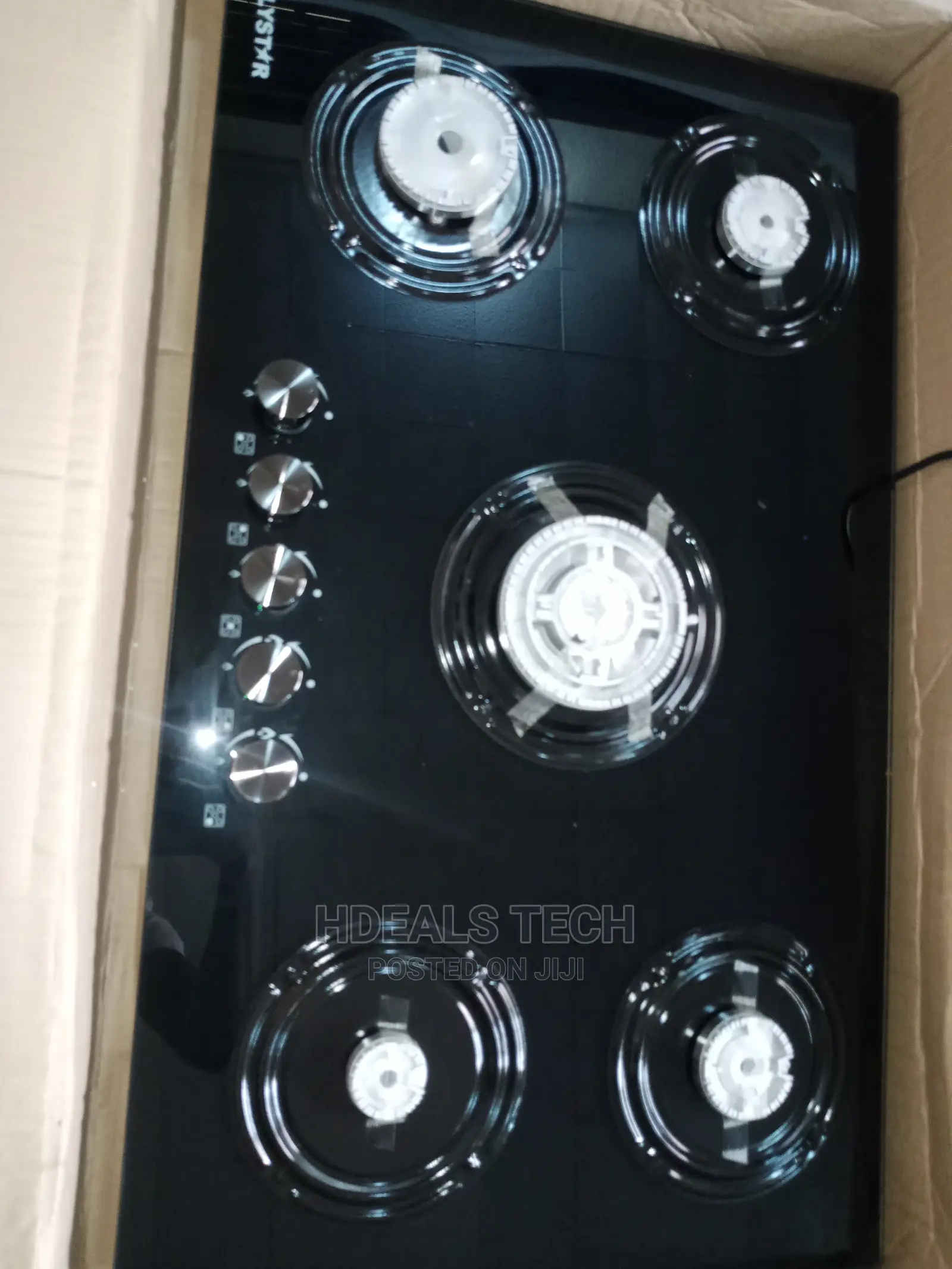 Polystar 5 Burners in-Built Gas Hub Pv-Hbg5801 Glass Top
