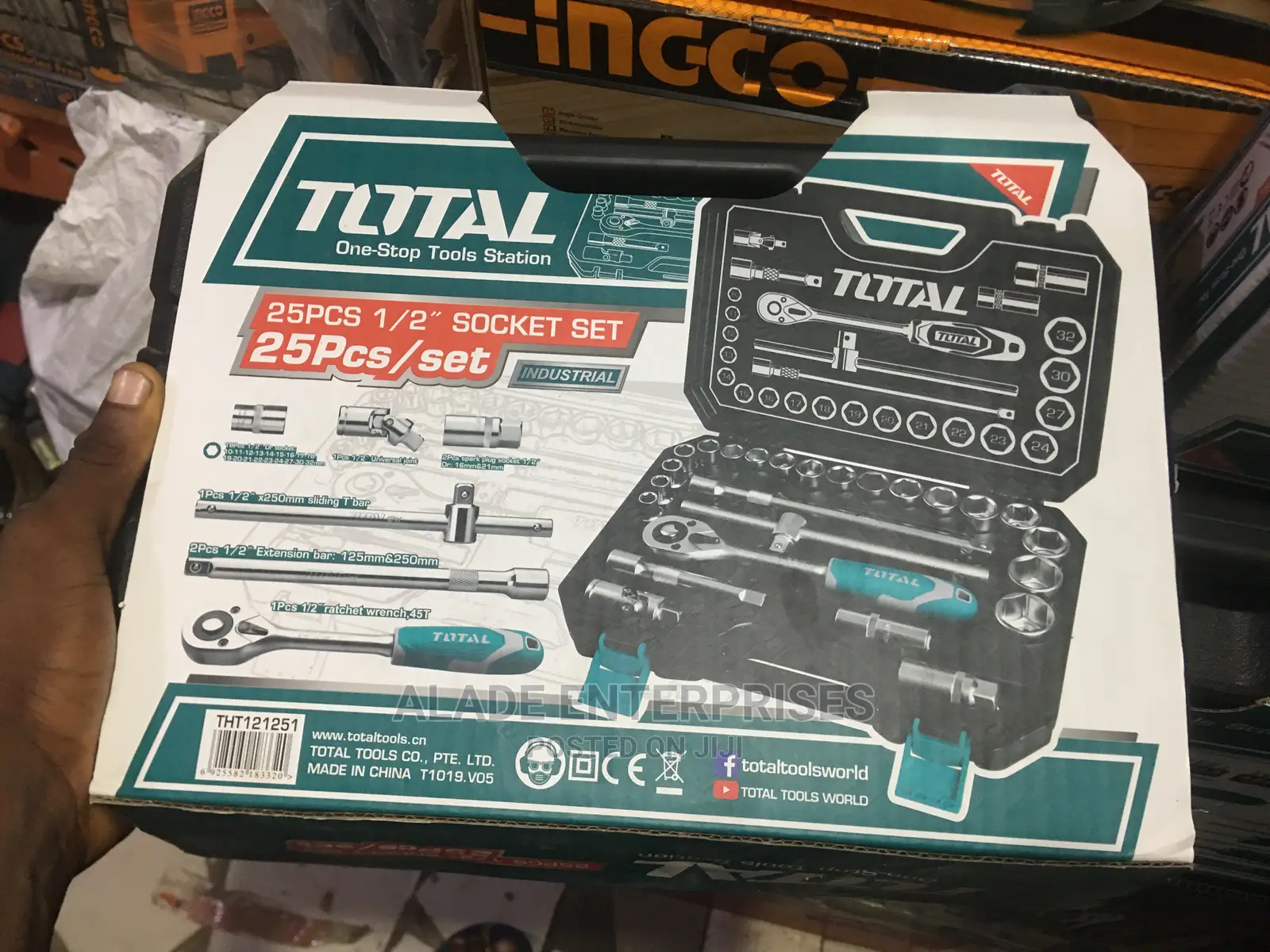 TOTAL Industrial 25pcs 1/2" Socket Set