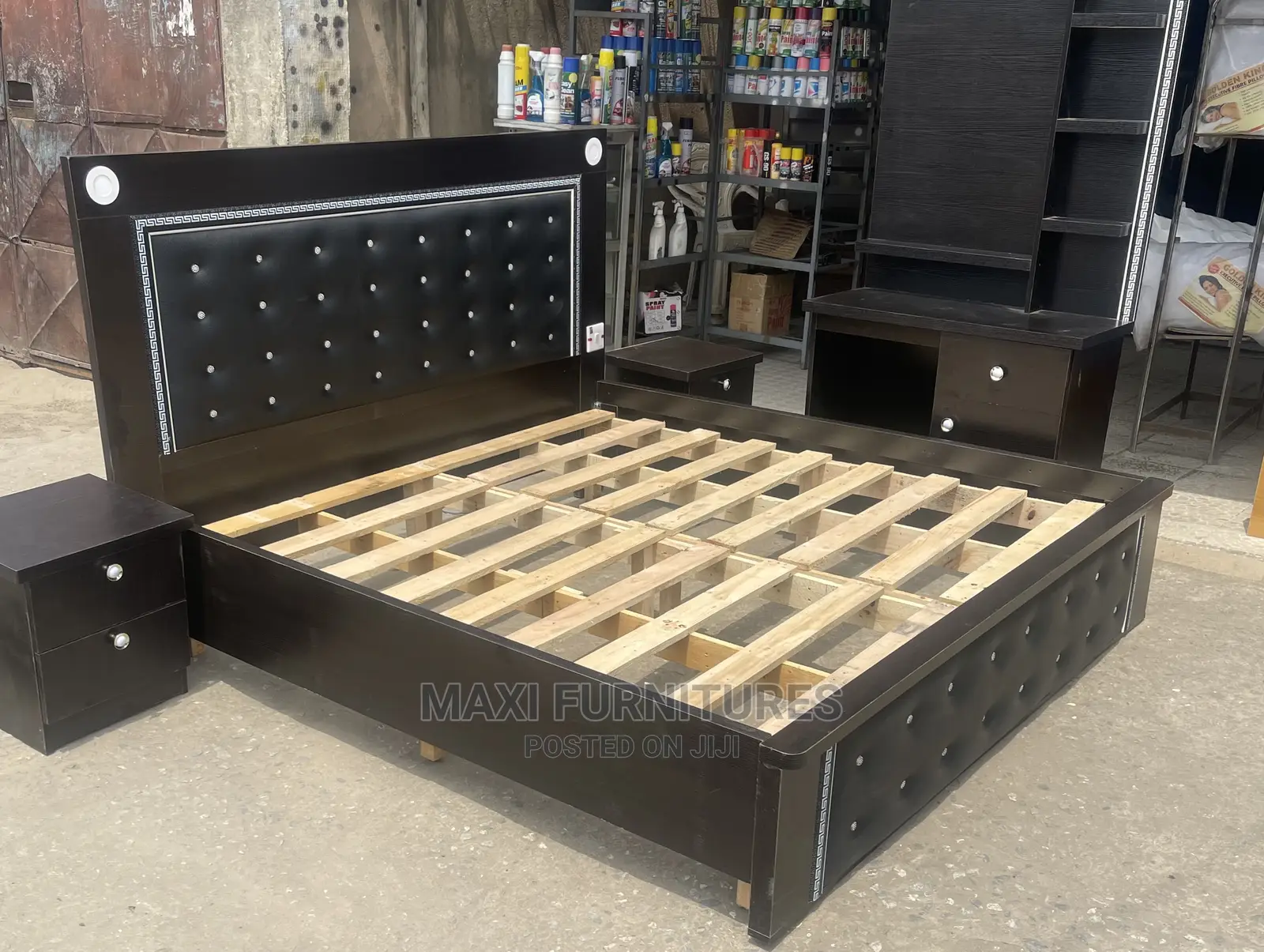 Quality Wooden Padded Bed Frame