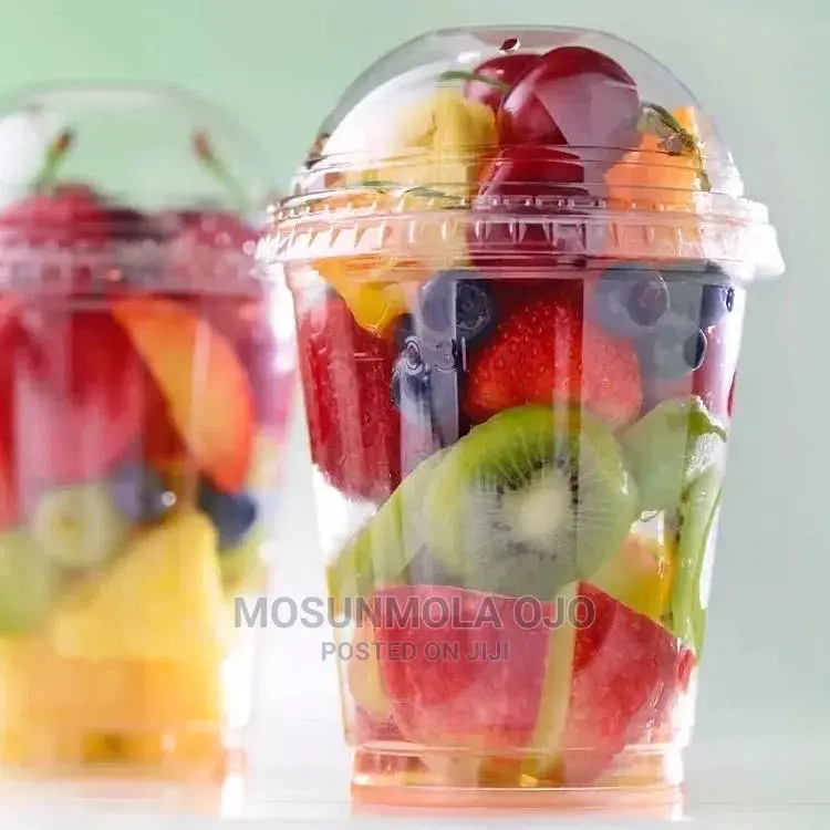 50pcs of 16oz Parfait Disposable Pet Cup With Dome Lid